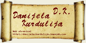 Danijela Kurdulija vizit kartica